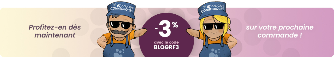 3% de réduction sur votre prochaine commande avec le code BLOGRF3