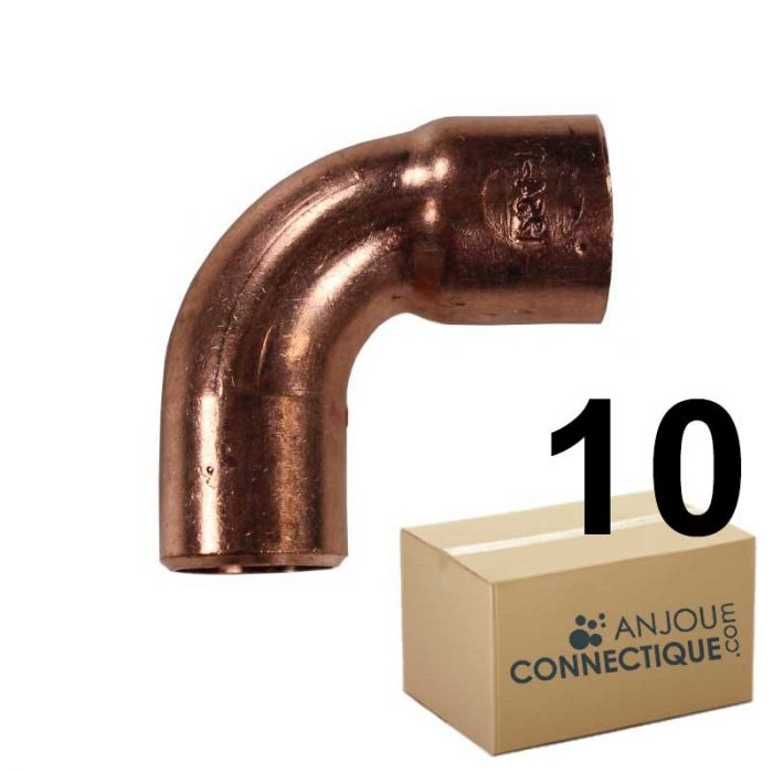 Lot De 10 Coudes Cuivre 90° Long Rayon 1/4" - Pour Tuyauterie, Soudure, Système Frigo/clim
