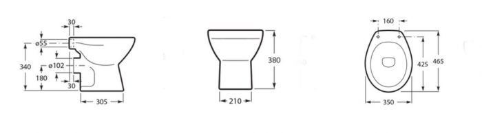 Roca Cuvette Wc Dimension Cuvette Compacte Pour WC Suspendu
