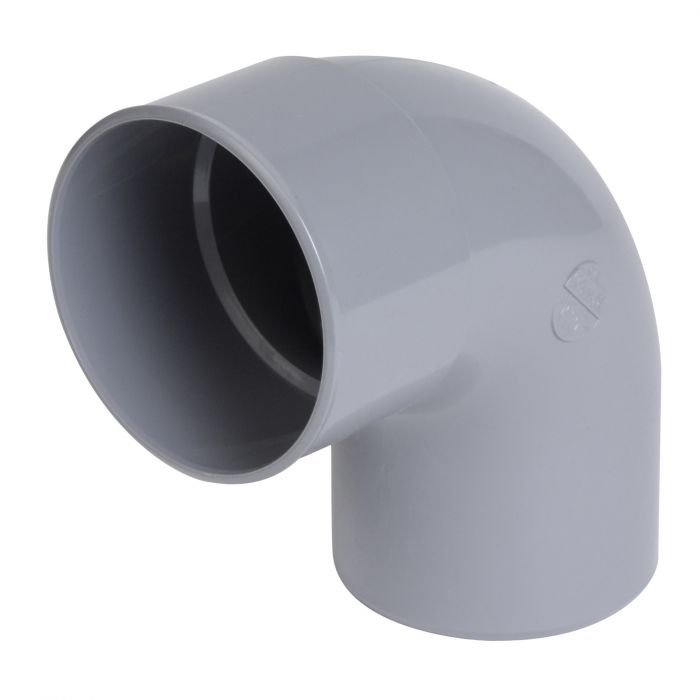 Coude PVC évacuation Ø100 Mâle Femelle 87°30 - Nicoll