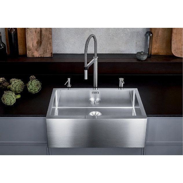 evier de cuisine en inox blanco cronos xl 8 if acier inoxydable l 795 x l 468 x p 190 mm sous meuble 80 cm blanco