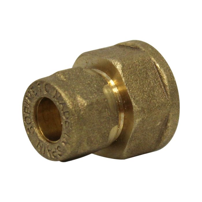 Raccord Bicône Laiton RIQUIER - F 1/2 - 14 Mm - Pour Tuyauterie, Plomberie - 12