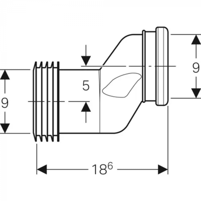 Kit Raccordement Pour WC Suspendu Geberit - Manchons EPDM, Déport 7 Cm, Diamètre 90 Mm - Réf. 131.108.11.1 - 6
