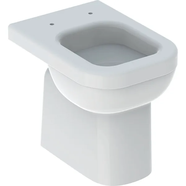 Cuvette WC au sol à fond creux Geberit Renova Comfort Square surélevé