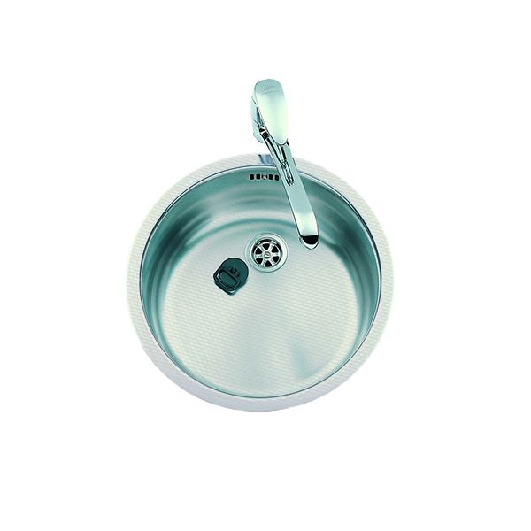 evier de cuisine ronde en inox nid d abeille o435 x p 170 mm sous meuble de 45 cm aquatop