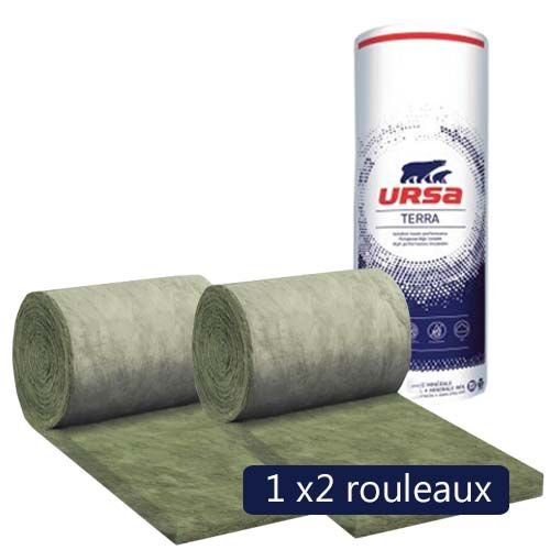 2 rouleaux laine de verre URSA Façade 32 R Ep R 2.50 6,48m² 80mm 