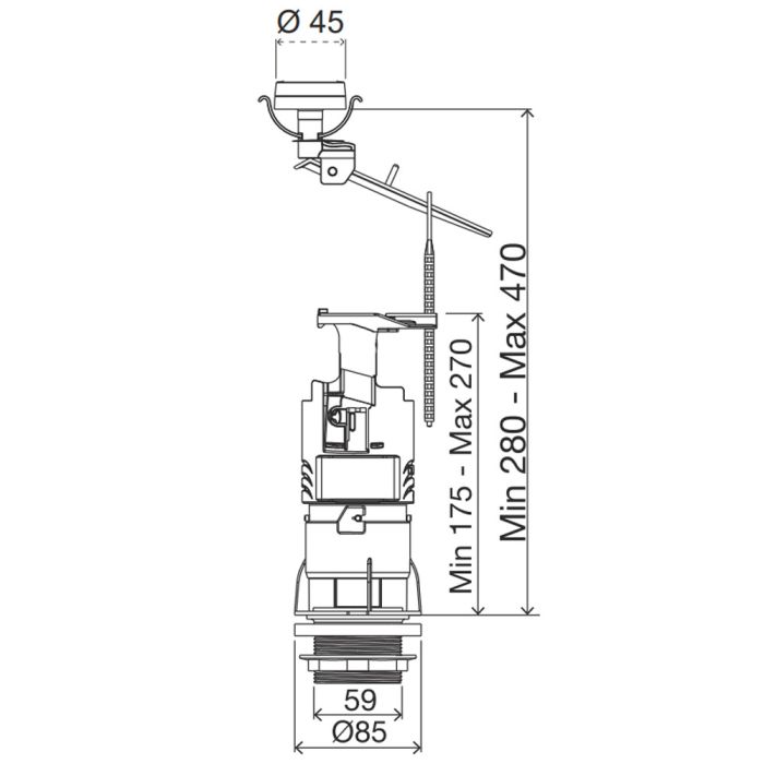 TIGES BOUTON POUSSOIR Efficaces Chasse D'eau R Servoir D'eau De