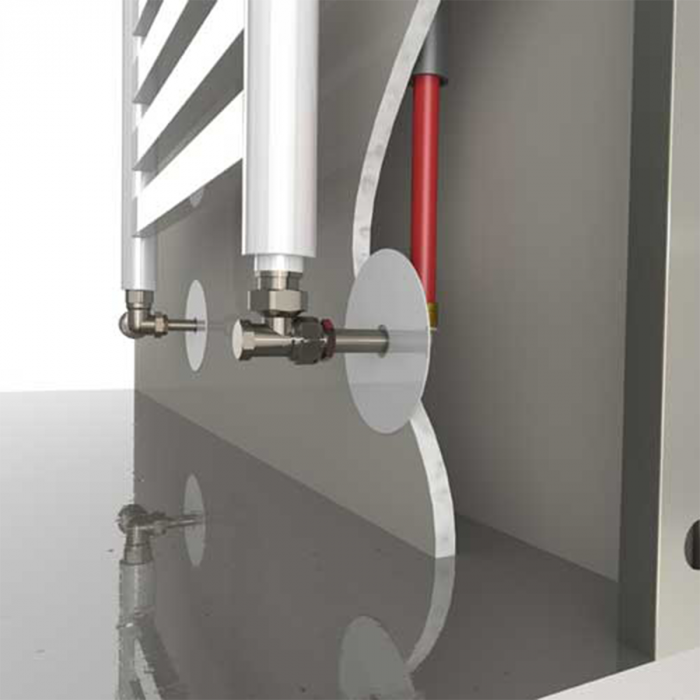 Lot De 8 Cache-tuyaux Et Colliers Pour Radiateur - Adapté Tuyaux 15mm, Longueur 200mm - Finition Blanche