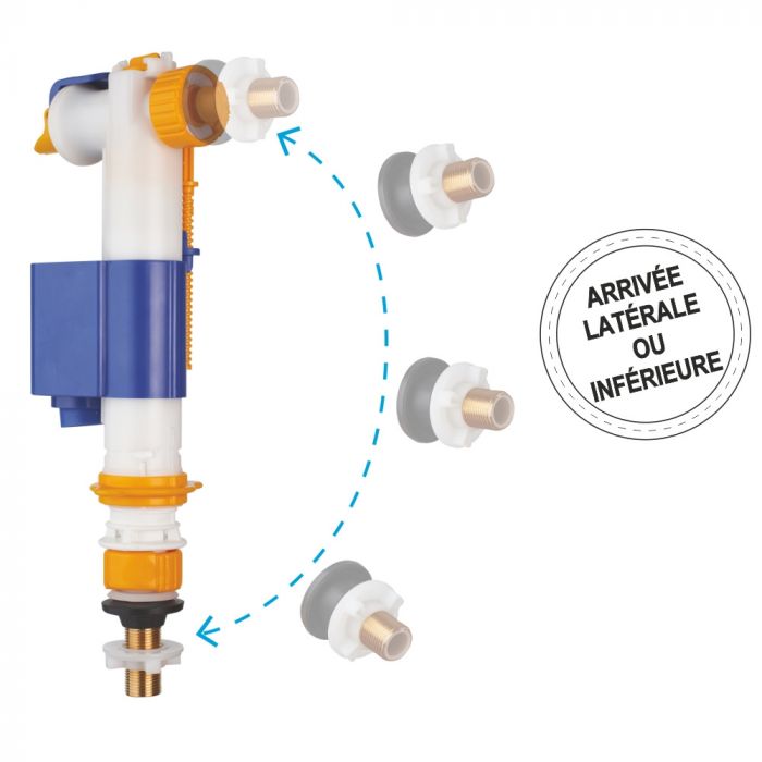 Robinet Flotteur SIL 10 Silencieux à Contre Pression 3/8 NF - ECO BRICOLAGE