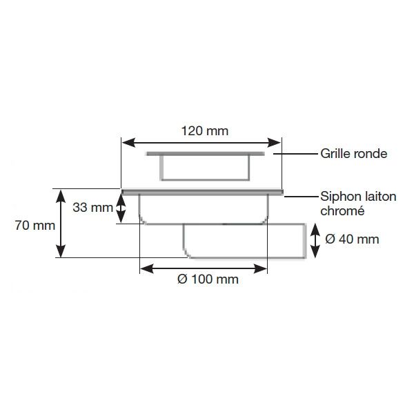 Siphon de sol inox Solusec 100x100 mm - Lazer 240115