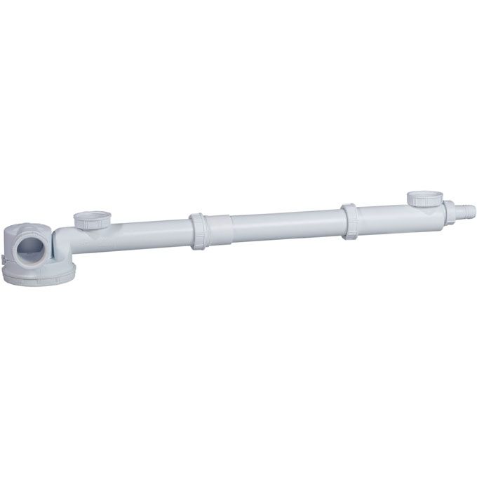 Tubulure ESPACE avec siphon extra-plat intégré et rallonge pour évier -  Wirquin Pro 30720479