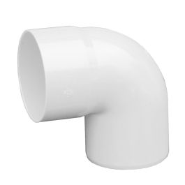 Coude PVC 87°30 Mâle Femelle pour Tube de descente Ø80 - Blanc - First Plast