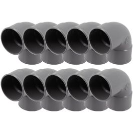 Lot De 10 Coudes PVC Nicoll 87°30 – Raccord évacuation Eaux, Facile à Monter Sans Colle