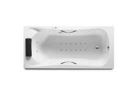 Baignoire rectangulaire hydromassante BeCool Total 1900 x 900 mm BLANC Roca