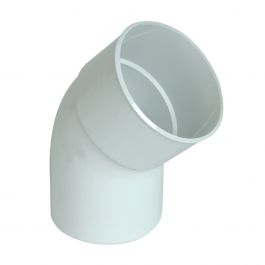 Coude PVC 45° MF pour tube Ø80 épaisseur 3.2mm - blanc