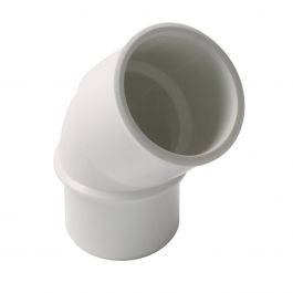 Coude PVC blanc NICOLL Mâle Femelle 45° - Ø32