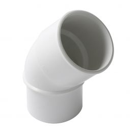 Coude PVC blanc NICOLL Mâle Femelle 45° - Ø40
