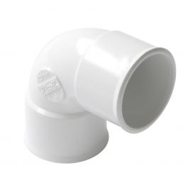 Coude PVC blanc NICOLL Femelle Femelle 87°30 - Ø32