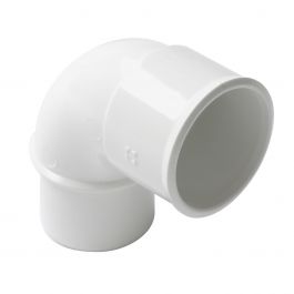 Coude PVC blanc NICOLL Mâle Femelle 87°30 - Ø32