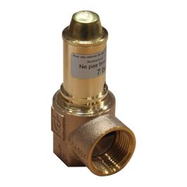 Soupape de sécurité sanitaire bronze - 7 bar - Femelle 3/4