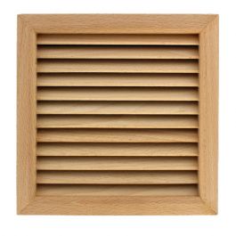 Grille carrée en bois 172x172mm, trou 160x160mm, à encastrer - Sapin