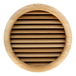 Grille ventilation ronde bois à encastrer Ø extérieur 172mm - Ø de perçage 160mm 