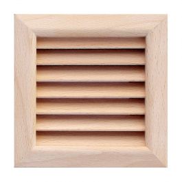 Grille carrée en bois 112x112mm, trou 100x100mm, à encastrer - Chêne