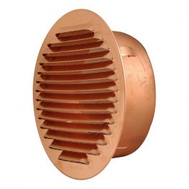 Grille Ventilation Ronde Bois à Encastrer Extérieur 130mm - De Perçage 125mm "Chêne