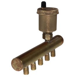 Collecteur à Glissement 3/4 Mâle-B Purgeur auto 5 départs de 12