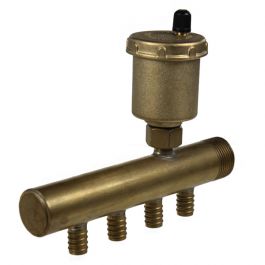 Collecteur à Glissement 3/4 Mâle-B Purgeur auto 4 départs de 12