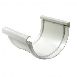 Jonction longue BI-SYTEM PVC 25 demi-ronde - Blanc - First Plast