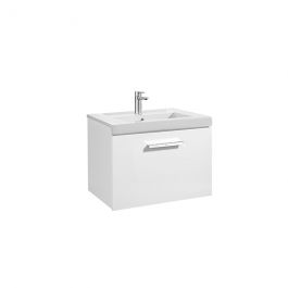 Meuble Unik PRISMA 600 - 1 tiroir + lavabo - Blanc brillant - Roca