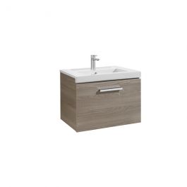 Meuble Unik PRISMA 600 - 1 tiroir + lavabo - Frêne - Roca