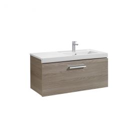 Meuble Unik PRISMA 900 - 1 tiroir + lavabo à droite - Frêne - Roca