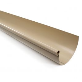 Profilé gouttière PVC 16 demi-ronde en 2 m - sable - First Plast
