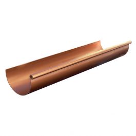 Profile gouttière PVC 25 demi-ronde en 4m - aspect cuivre