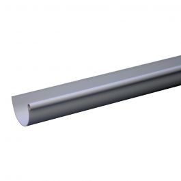 Profilé gouttière PVC 25 demi-ronde en 2m - gris - First Plast