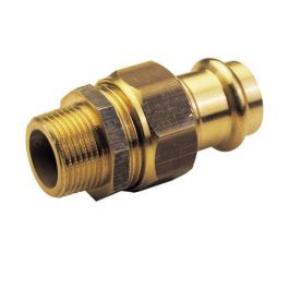 Raccord Union Laiton 1/2" - Filetage Intérieur Et Extérieur, Joint Plat, Pour Système Hydraulique, Chauffage, Eau - Lot De 2 Avec 4 Joints