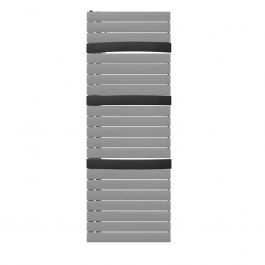 Sèche-serviette mixte Arborescence Smart alu/black 750W - 1350 x 600 mm - collecteur à droite - Finimetal