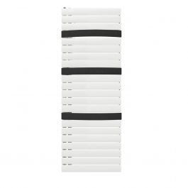 Sèche-serviette mixte Arborescence Smart white/black textured 750W - 1350 x 600 mm - collecteur à droite - Finimetal