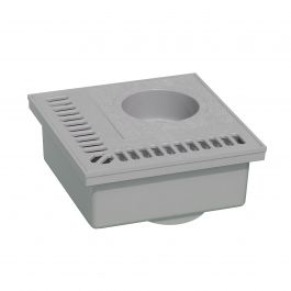 Siphon De Jardin 300x300 DN110 90° Gris - Capacité 1500 Kg