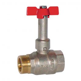 Vanne à Sphère PN25 NILE ACS Manette Papillon Rouge Mâle/Femelle 1/2