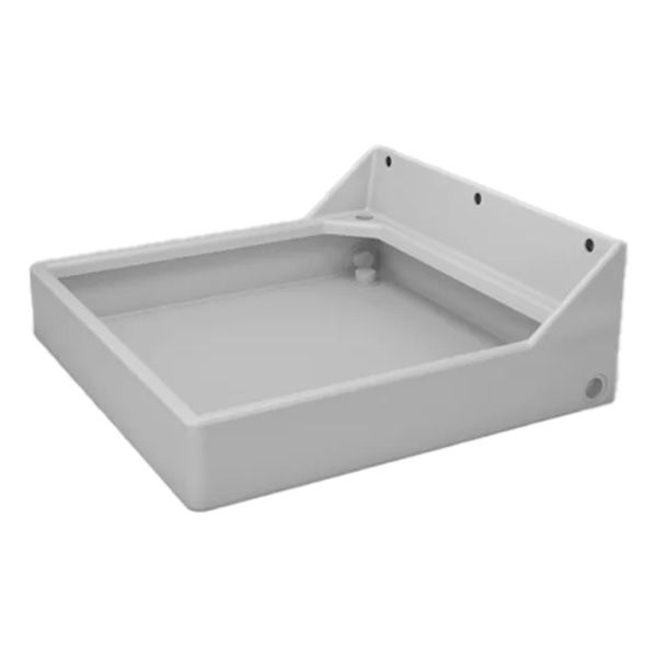 MAGICLULU Bac De Récupération Eau Climatiseur Avec Drain - Bac à Condensats Intérieur Extérieur Gris