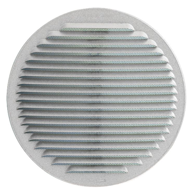 Grille ventilation ronde à clipser avec ressorts Ø230mm Inox