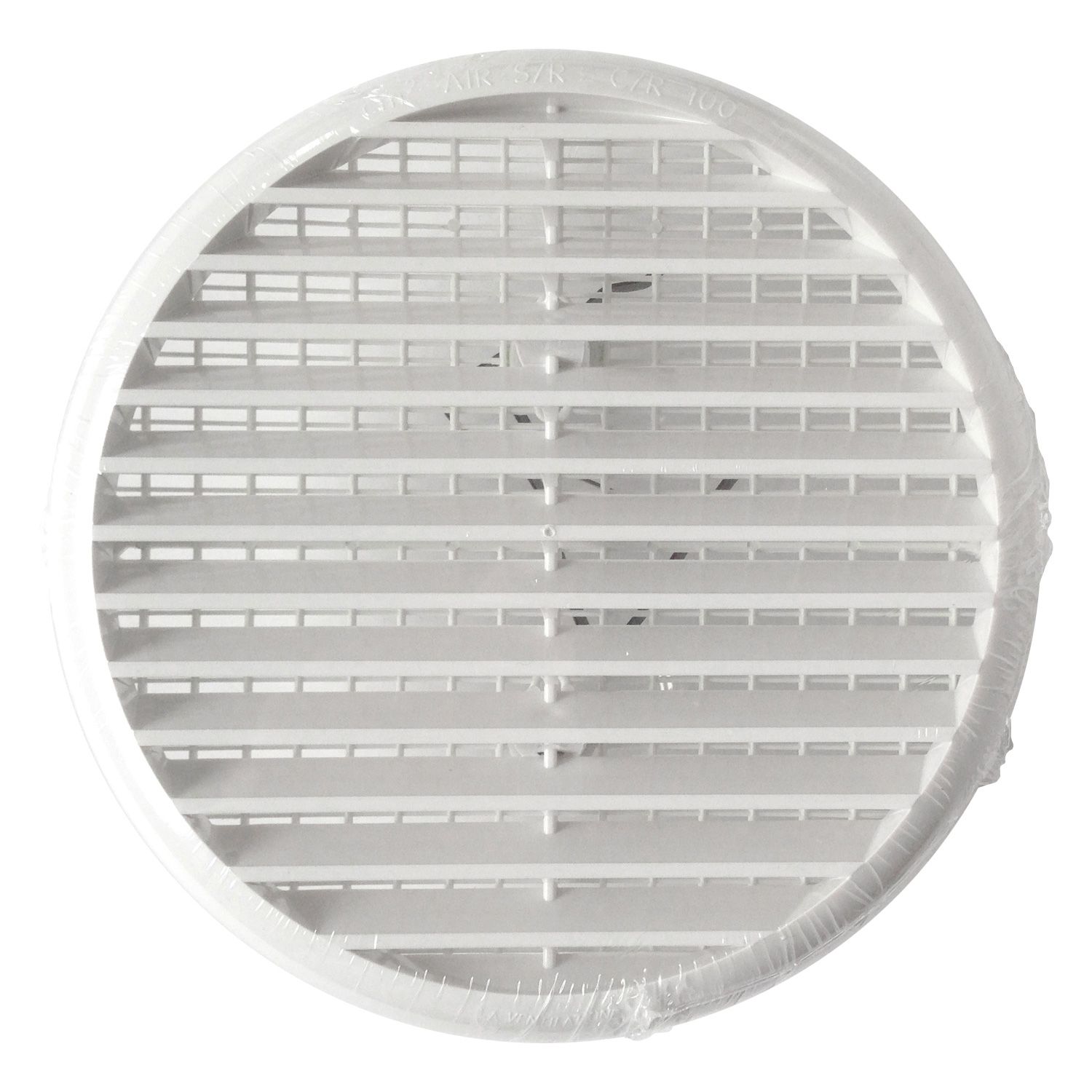 Grille ventilation ronde PVC blanc - A encastrer