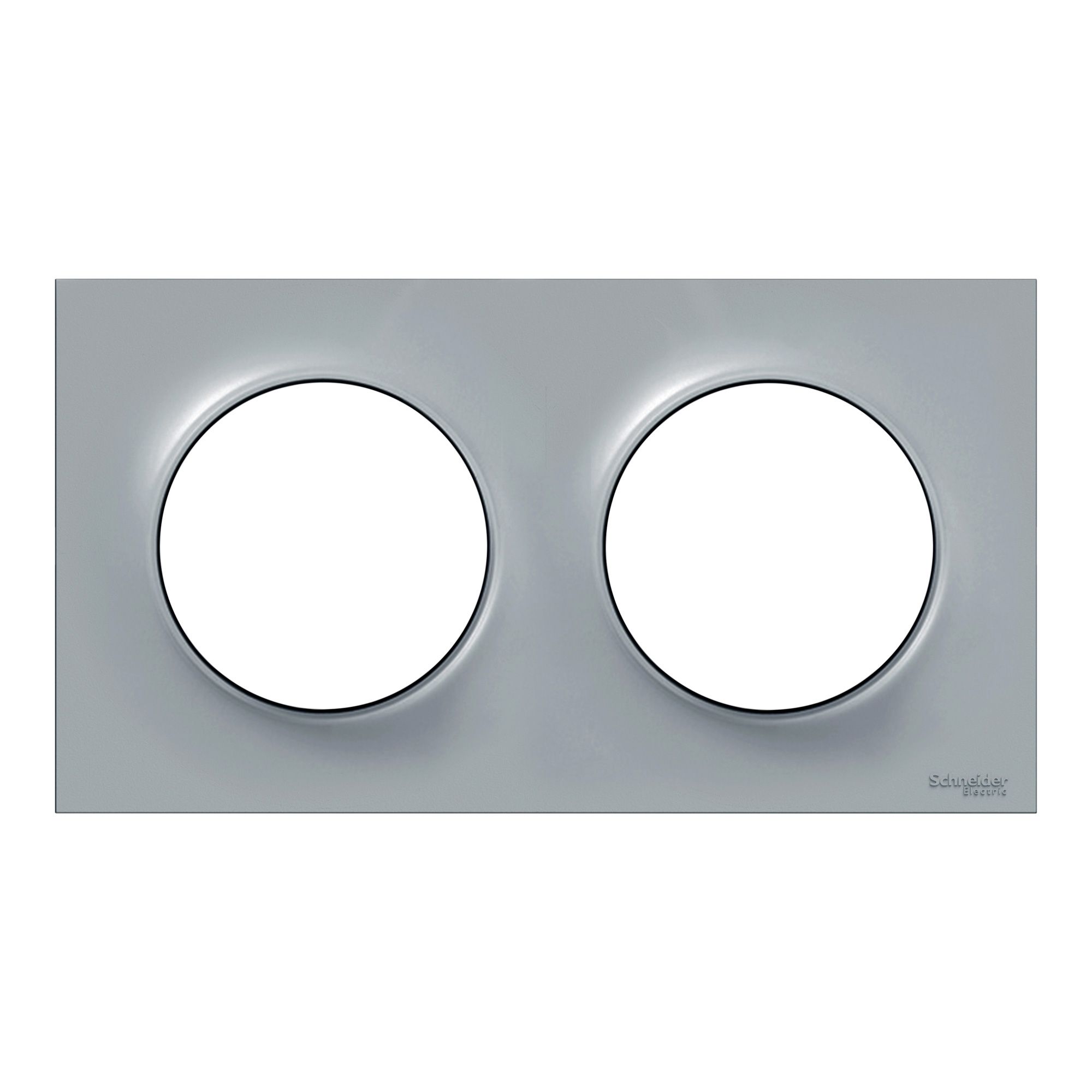 Plaque Horizontale 2 Postes Arnould Club Alliance - Couleur Gris Clair/iris, Référence 65855