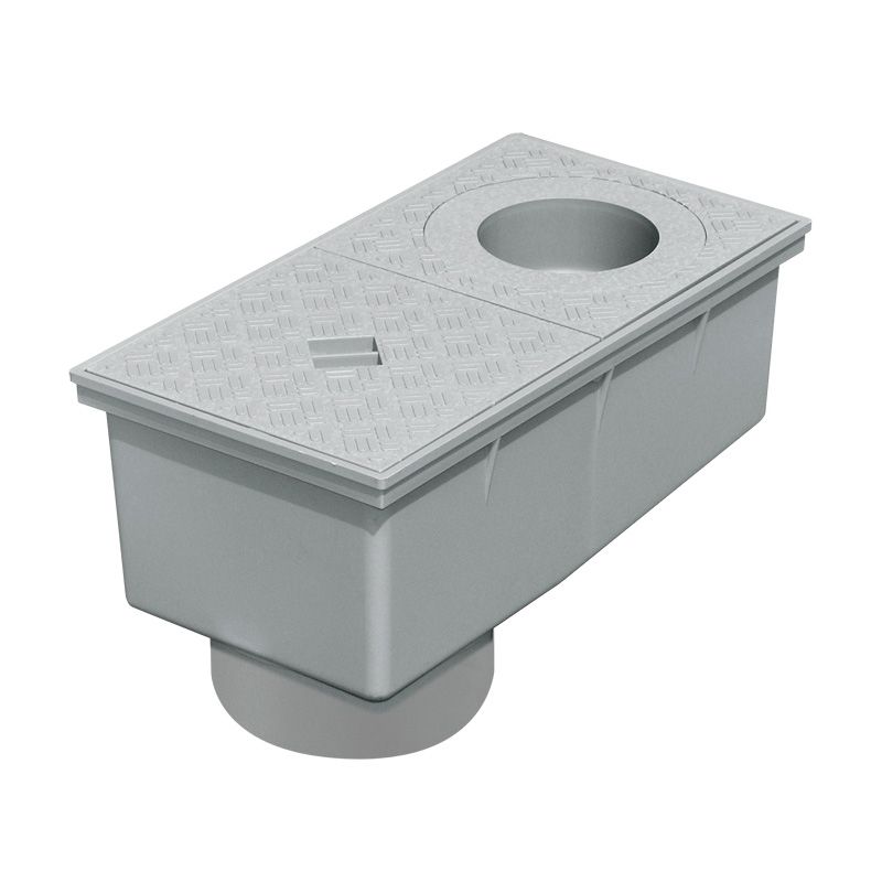 Regard de descente 165x320mm pour eaux pluviales sortie 100/125mm Gris — free download