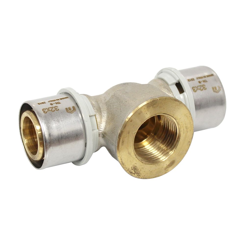 Raccord Té Taraudé 32 Mm - Multicuves, Entrée Femelle 1" (26x34) Pour Gaz, Sorties Compression 32 Mm | Pour Installation Plomberie, Gaz - 3
