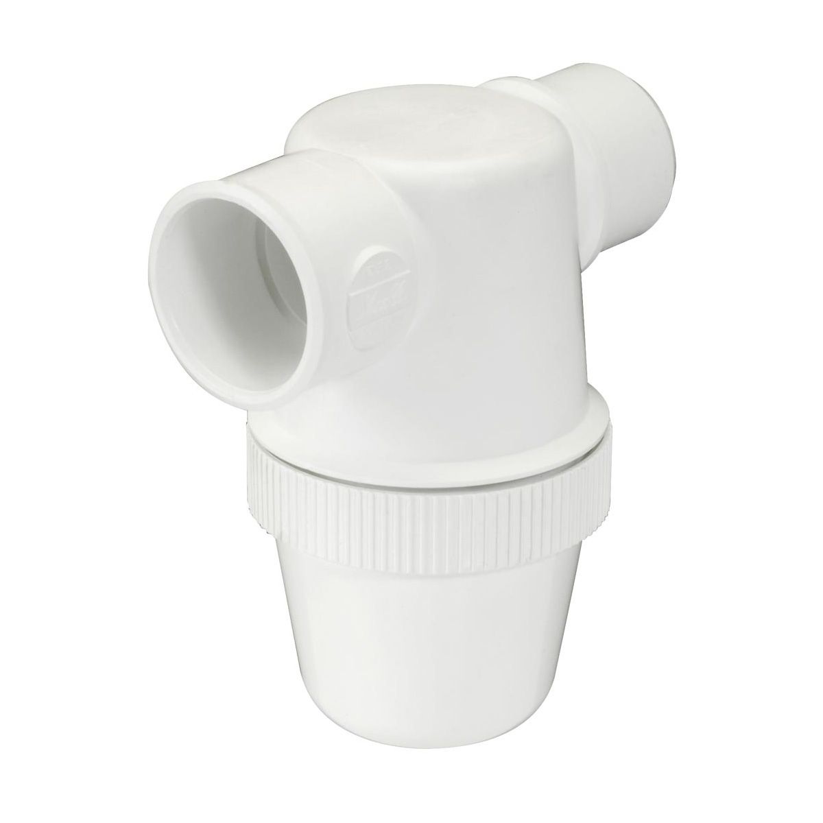 Siphon PVC Gris Horizontal Pour Lavabo - Entrée Verticale, Diamètre 32 Mm - Marque Nicoll - Mâle/femelle
