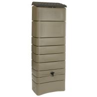 Récupérateur à eau mural 300 litres taupe avec couvercle
